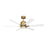 Flera Smart 52 Led Ceiling Fan In Burnished Brass With Matte White Blades | 6FLSM52BBSD