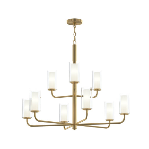 Mack Nine-light Two-tier Chandelier With Layered Glass Shades | P400478-191