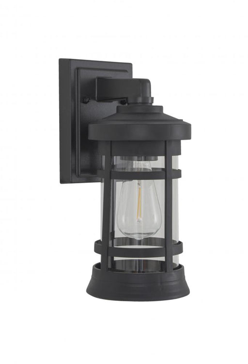 Craftmade Resilience Small Outdoor Lantern in Textured Black, Clear Lens