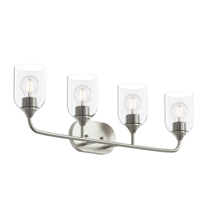 Ilia 4-light Bath Vanity With Clear Glass Shade | P300574-009