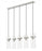 5 Light Linear Chandelier | 7002P5-5L-BN