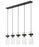 5 Light Linear Chandelier | 7002P5-5L-MB