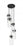 5 Light Chandelier | 7002P5-5R-MB