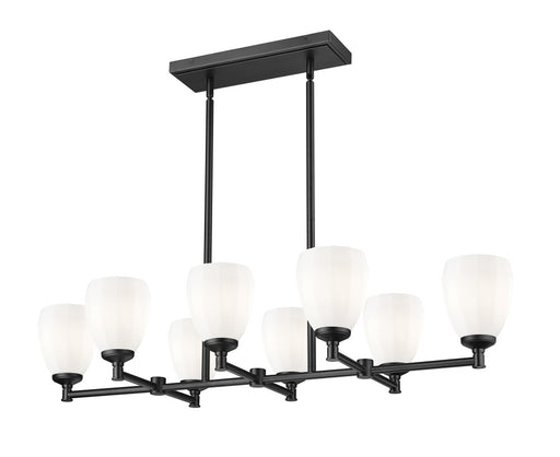 8 Light Linear Chandelier | 7004-8L-MB