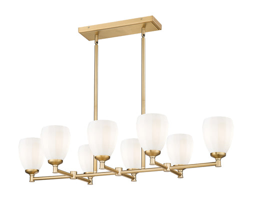 8 Light Linear Chandelier | 7004-8L-MGLD