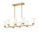 8 Light Linear Chandelier | 7004-8L-MGLD