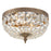 Crystorama Crystorama 2 Light Clear Italian Crystal Olde Brass Flush Mount