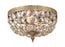 Crystorama Crystorama 2 Light Golden Teak Crystal Olde Brass Flush Mount