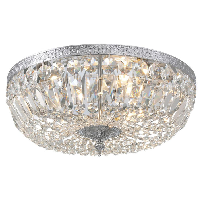 Crystorama Crystorama 3 Light Spectra Crystal Polished Chrome Flush Mount