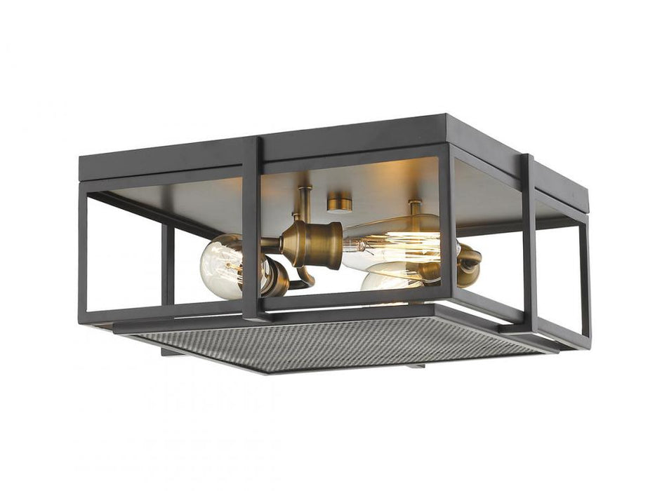 3 Light Flush Mount | 724F15-BRZ+HBR