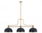 3 Light Billiard | 725-3HBR-D12MB+HBR