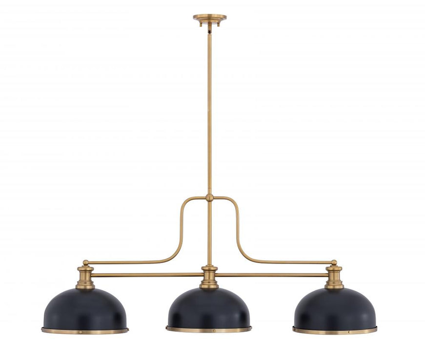 3 Light Billiard | 725-3HBR-D12MB+HBR