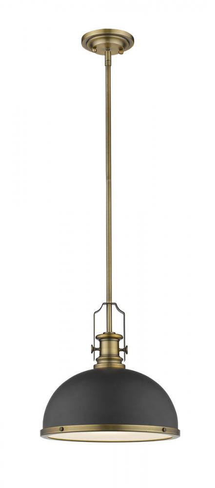 1 Light Pendant | 725P12-BRZ+HBR
