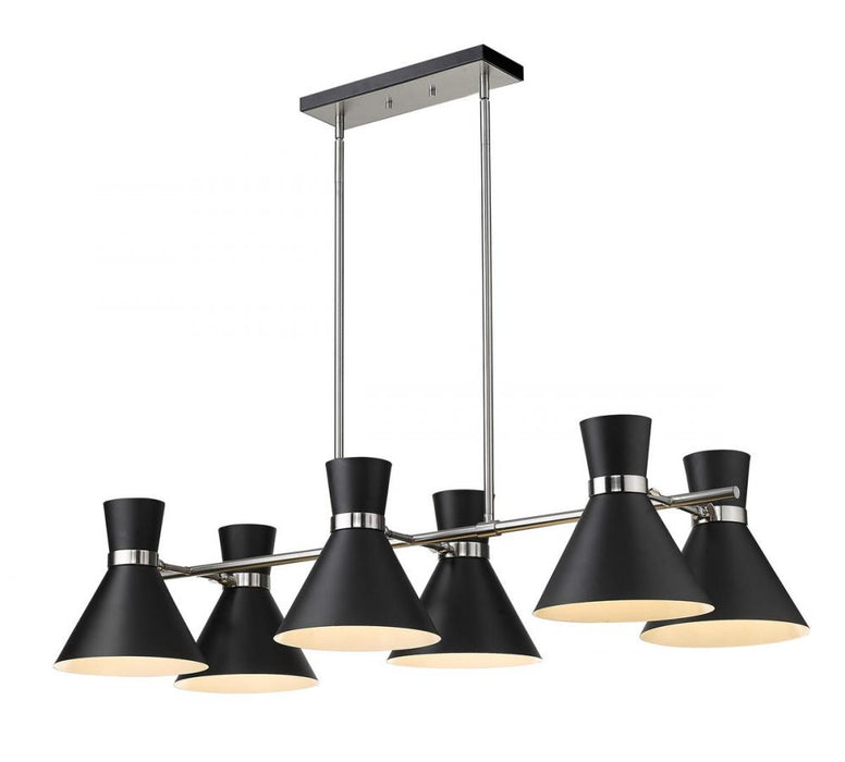 6 Light Linear Chandelier | 728-6L-MB-BN