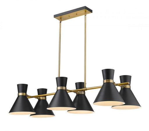 6 Light Linear Chandelier | 728-6L-MB-HBR