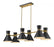 6 Light Linear Chandelier | 728-6L-MB-HBR