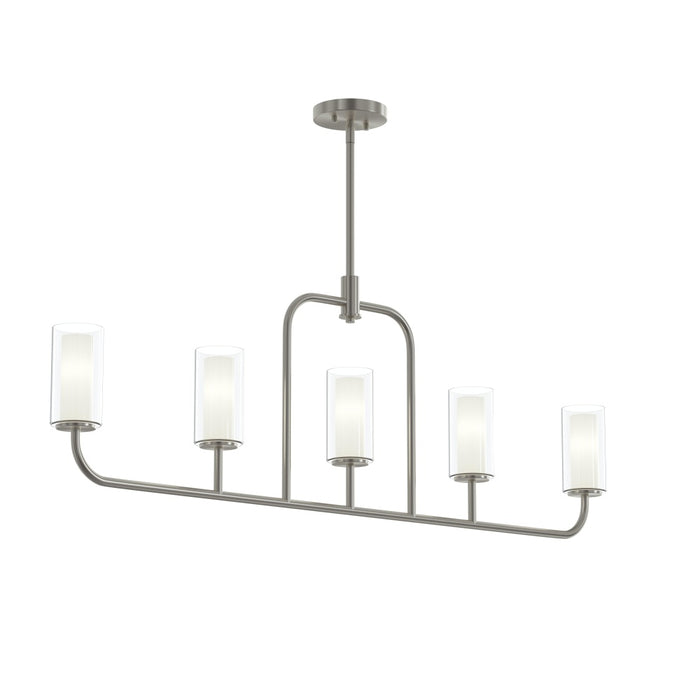 Mack Five-light Linear Chandelier With Layered Glass Shades | P400476-009