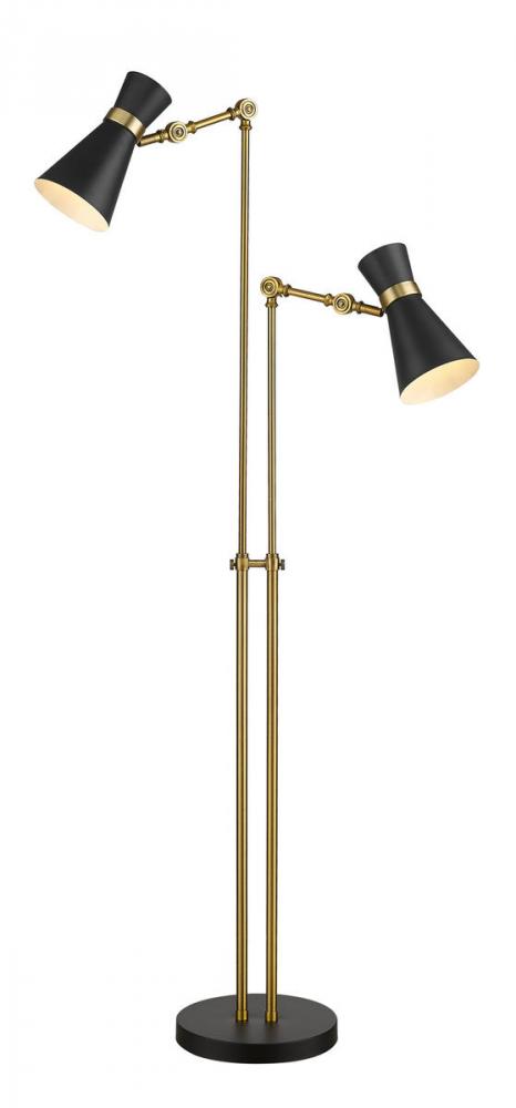 2 Light Floor Lamp | 728FL-MB-HBR