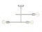 3 Light Semi Flush Mount | 731-3SF-CH