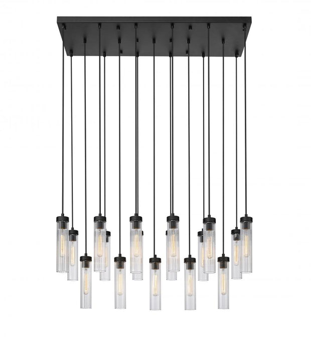 17 Light Linear Chandelier | 740P-17L-MB