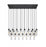 23 Light Linear Chandelier | 740P-23L-MB