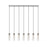 7 Light Linear Chandelier | 740P-7L-BN