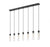 7 Light Linear Chandelier | 740P-7L-MB