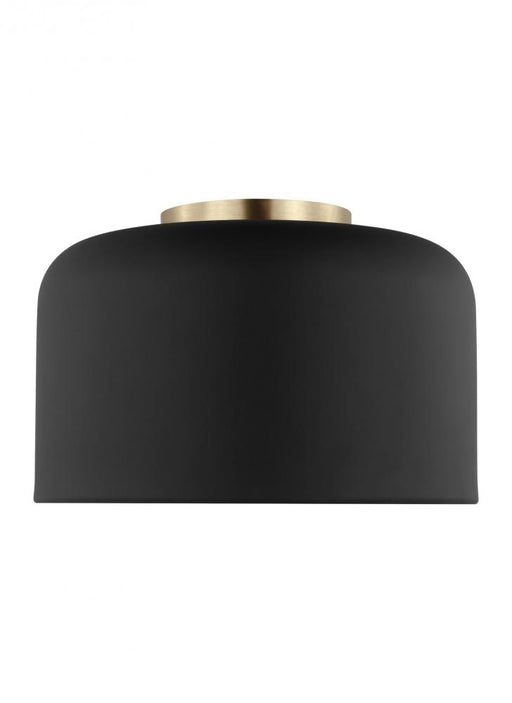 Visual Comfort & Co. Studio Collection Malone transitional 1-light indoor dimmable small ceiling flush mount in midnight black finish with