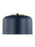 Visual Comfort & Co. Studio Collection Malone transitional 1-light indoor dimmable small ceiling flush mount in navy finish with navy steel