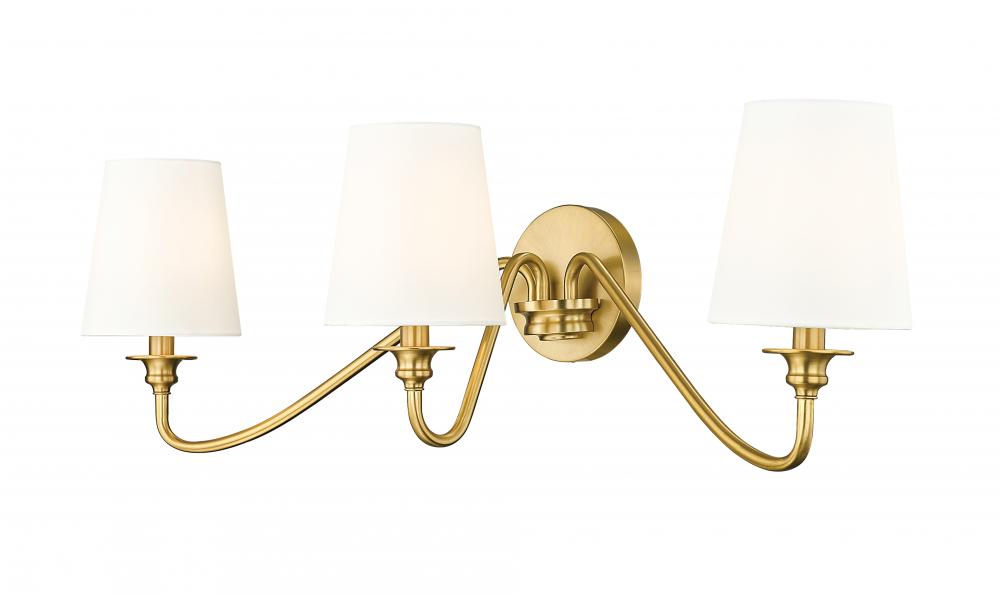 3 Light Wall Sconce | 7509-3S-MGLD