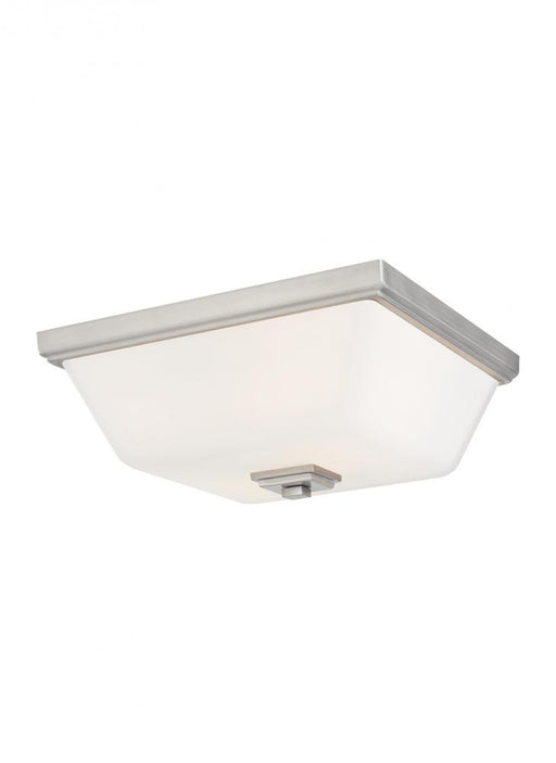 Generation Lighting Ellis Harper classic 2-light indoor dimmable ceiling flush mount in brushed nickel silver finish wit