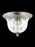 Generation Lighting Belton transitional 3-light indoor dimmable ceiling flush mount in brushed nickel silver finish with