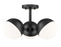 3 Light Semi Flush Mount | 7517-3SF-MB