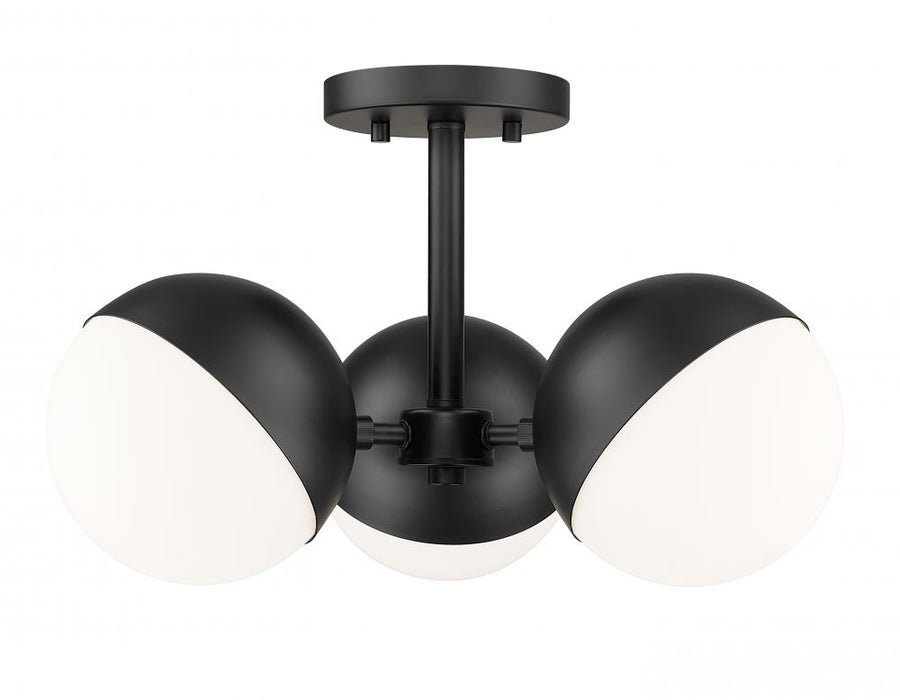 3 Light Semi Flush Mount | 7517-3SF-MB