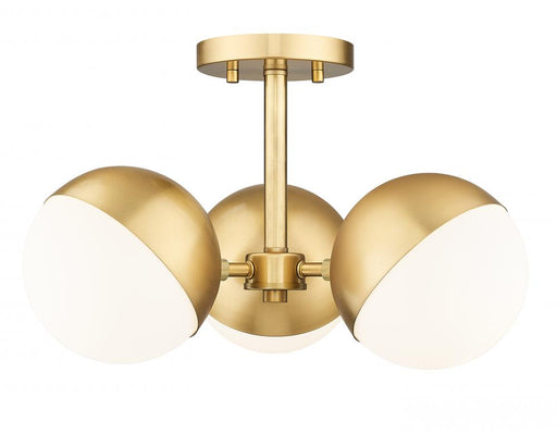 3 Light Semi Flush Mount | 7517-3SF-MGLD