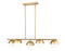 5 Light Linear Chandelier | 7517-5L-MGLD