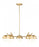 5 Light Chandelier | 7517-5MGLD