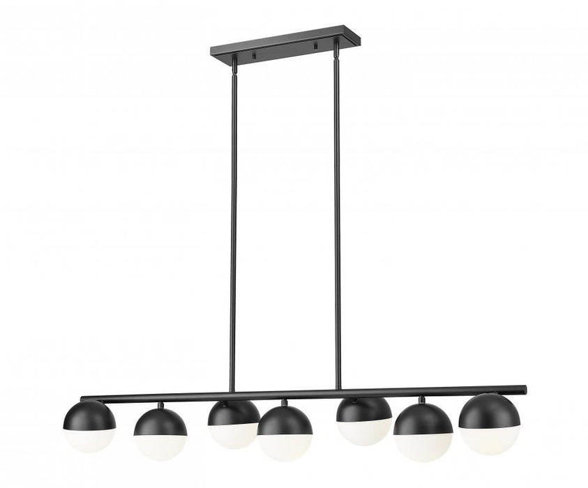 7 Light Linear Chandelier | 7517-7L-MB