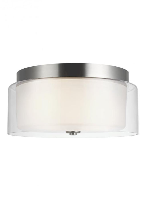 Elmwood Park Traditional 2-light Led Indoor Dimmable Ceiling Semi- Flush Mount In Brushed Nickel Silv | 7537302EN3-962