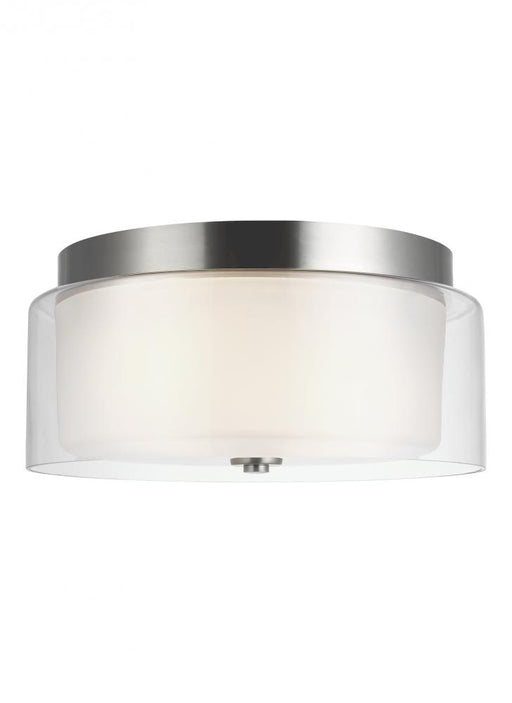 Elmwood Park Traditional 2-light Led Indoor Dimmable Ceiling Semi- Flush Mount In Brushed Nickel Silv | 7537302EN3-962