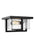 Generation Lighting Mitte transitional 2-light indoor dimmable ceiling flush mount in midnight black finish with clear g