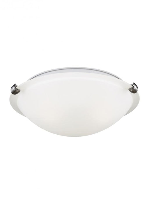 Generation Lighting Clip Ceiling transitional 2-light indoor dimmable flush mount in brushed nickel silver finish with s