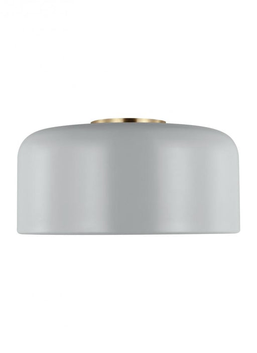 Visual Comfort & Co. Studio Collection Malone transitional 1-light indoor dimmable medium ceiling flush mount in matte grey finish with mat