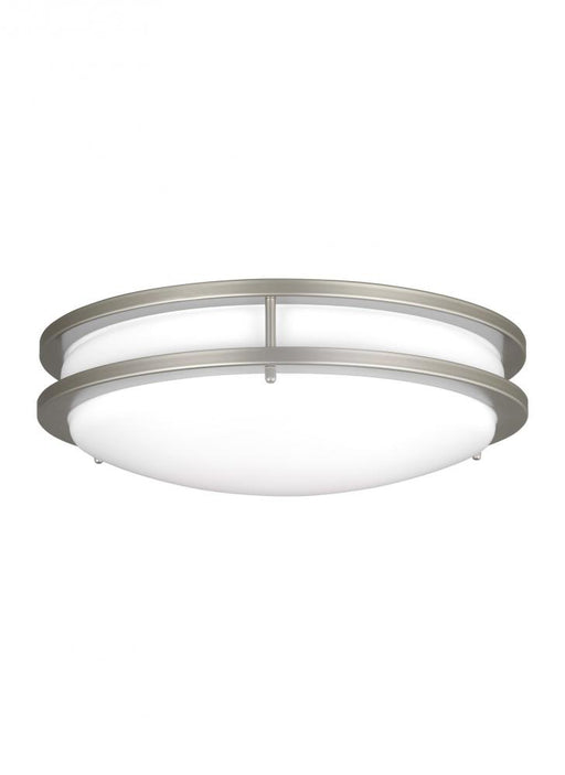 Generation Lighting Mahone traditional dimmable indoor medium LED 1-Light flush mount ceiling fixture in a painted brush