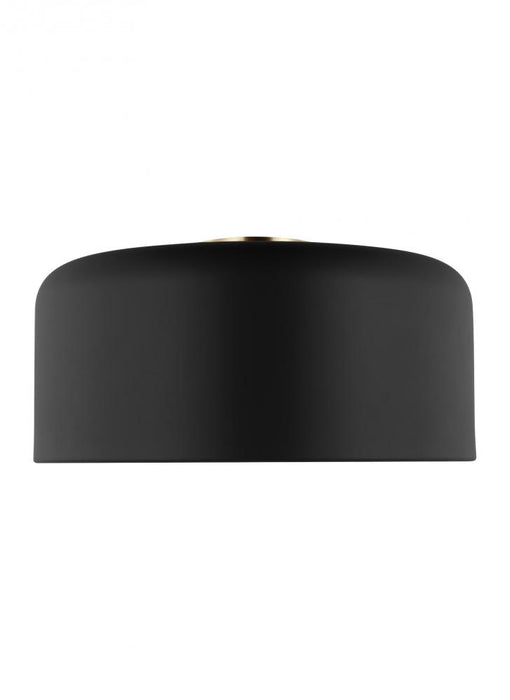 Visual Comfort & Co. Studio Collection Malone transitional 1-light indoor dimmable large ceiling flush mount in midnight black finish with