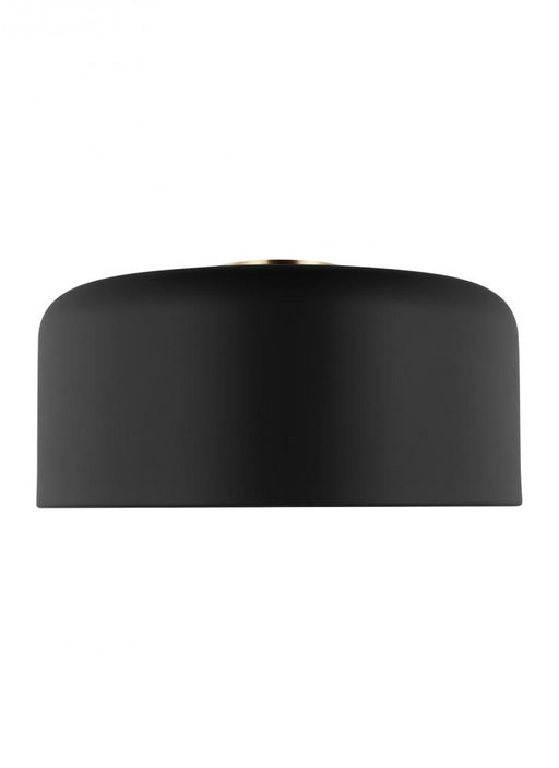Visual Comfort & Co. Studio Collection Malone transitional 1-light indoor dimmable large ceiling flush mount in midnight black finish with