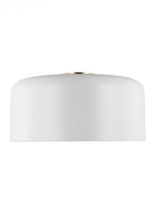 Visual Comfort & Co. Studio Collection Malone transitional 1-light indoor dimmable large ceiling flush mount in matte white finish with mat