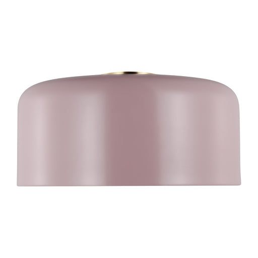 Visual Comfort & Co. Studio Collection Malone transitional 1-light LED indoor dimmable large ceiling flush mount in rose finish with rose s
