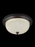 Generation Lighting Geary transitional 1-light indoor dimmable ceiling flush mount fixture in bronze finish with amber s
