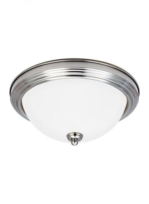 Generation Lighting Geary transitional 1-light indoor dimmable ceiling flush mount fixture in brushed nickel silver fini